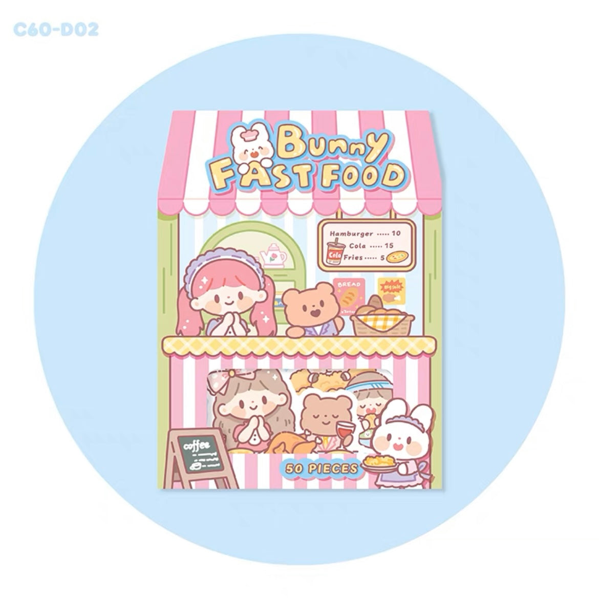 Molinta restaurant「Delicious Food」series washitape  sticker and journal paper pack