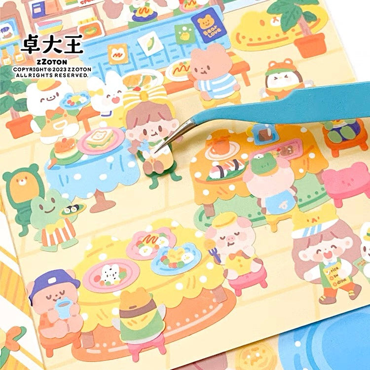 Molinta restaurant delicious food scene sticker set