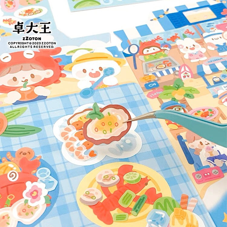 Molinta restaurant delicious food scene sticker set