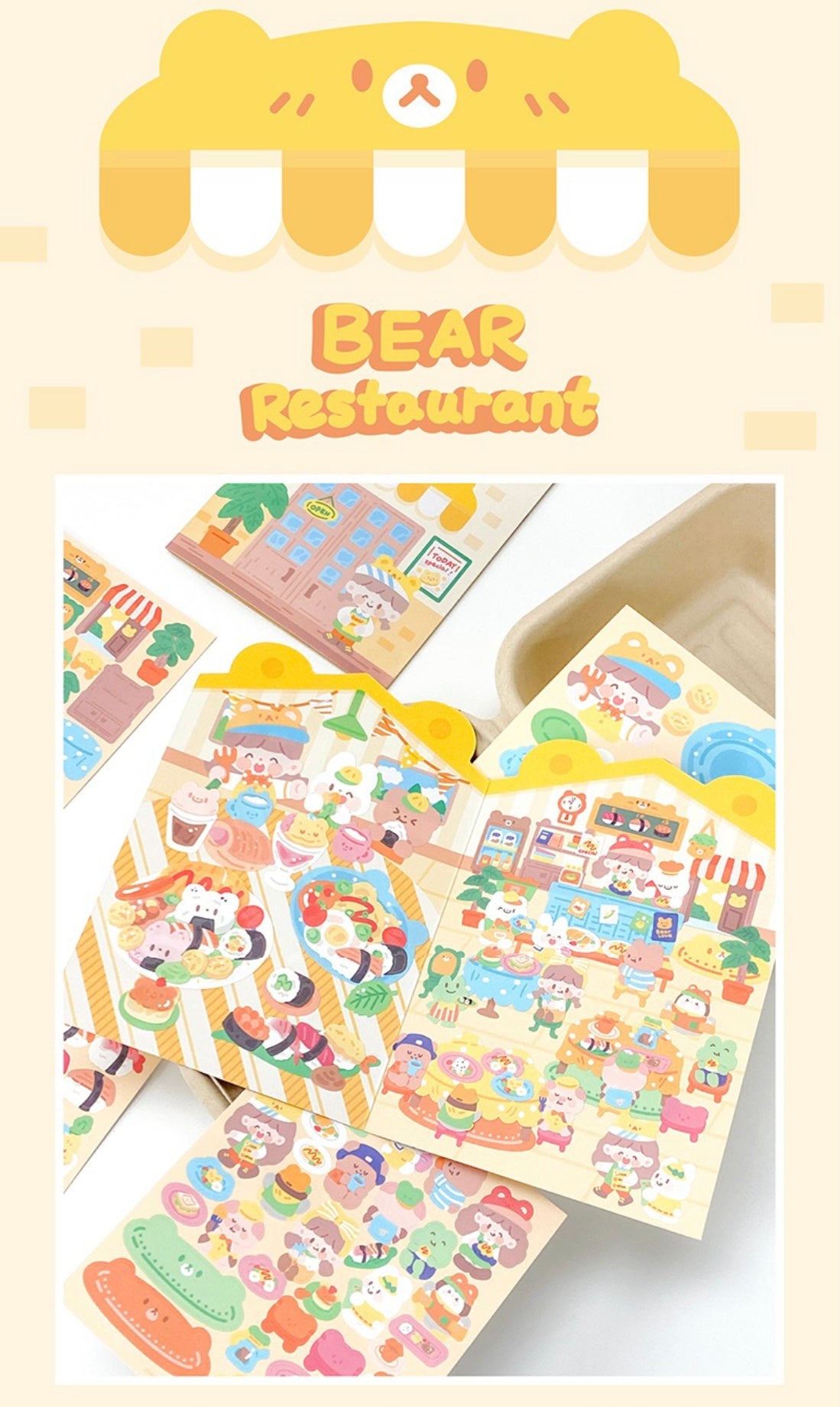 Molinta restaurant delicious food scene sticker set