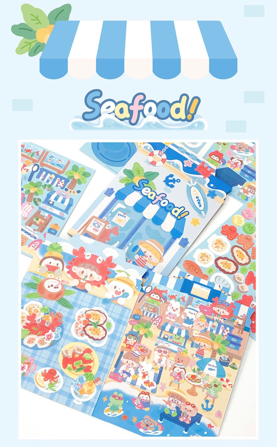 Molinta restaurant delicious food scene sticker set