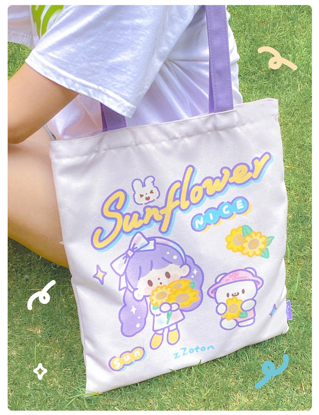 Molinta cute andsweet shoulder canvas bag