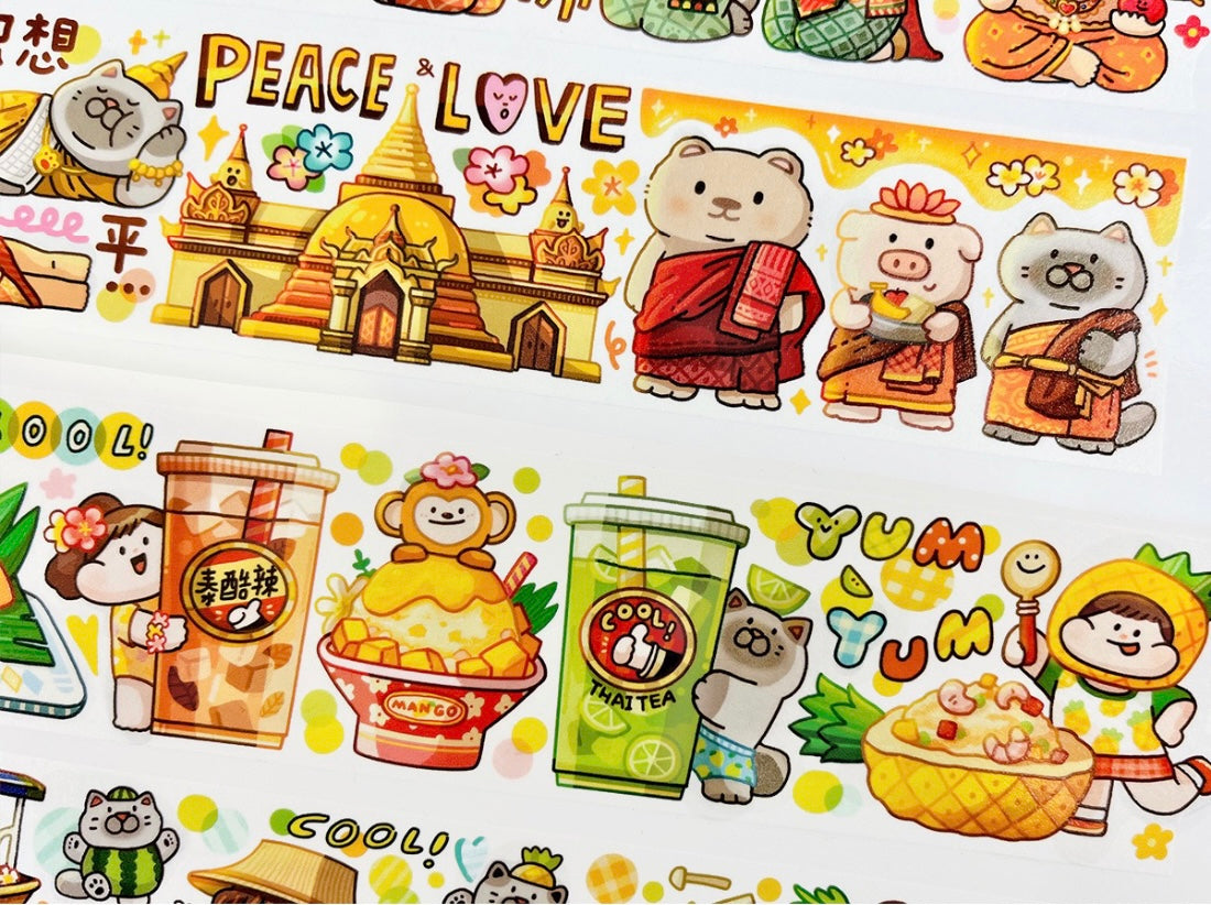 Meatball 「Travel」series 5 Thailand washitape