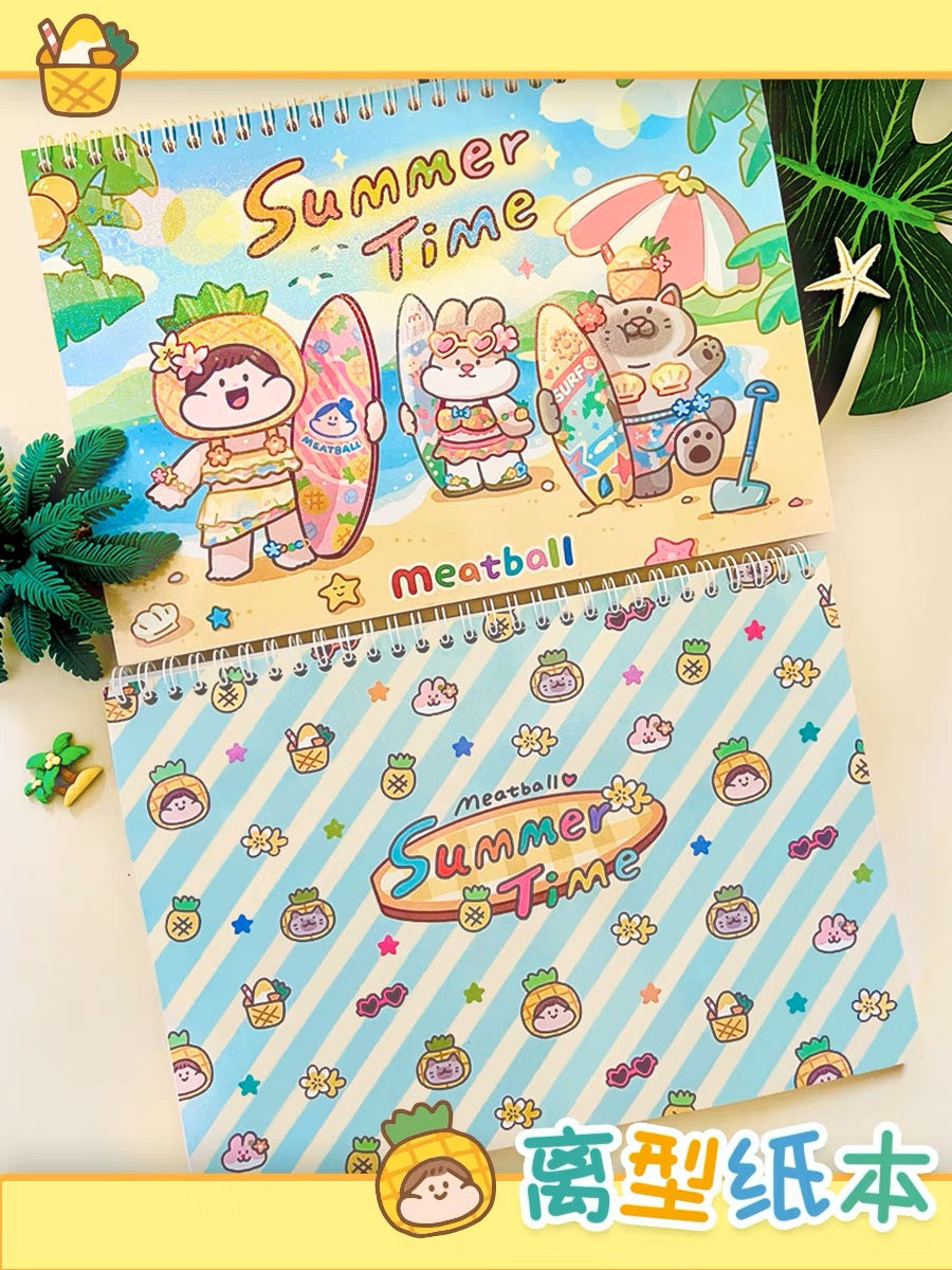 Meatball summer washitape and sticker holder book