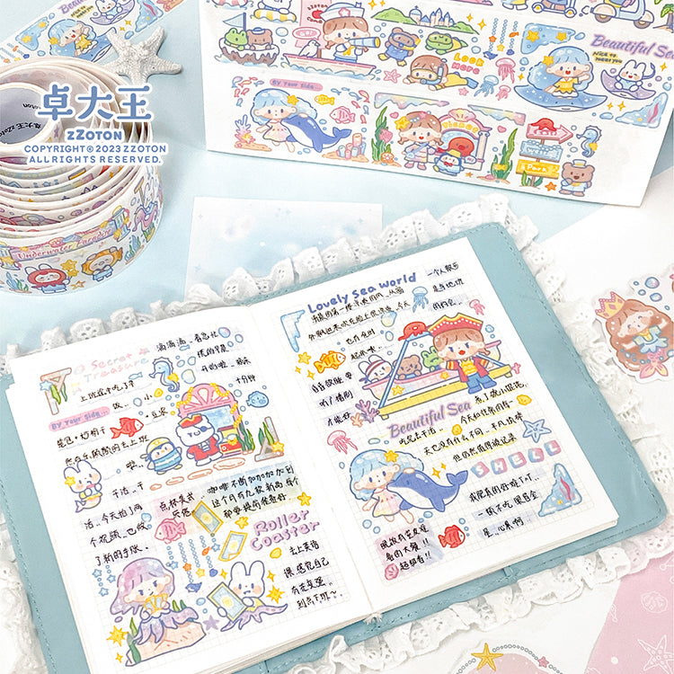 Molinta summer「Undersea Paradise」series washitape  sticker and journal paper pack