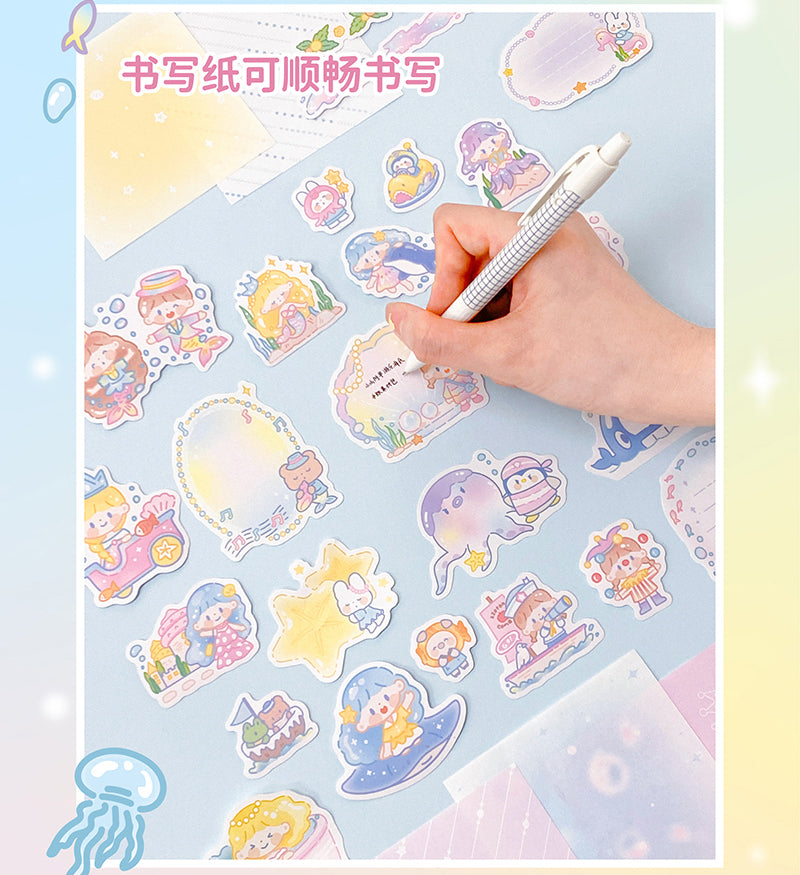 Molinta summer「Undersea Paradise」series washitape  sticker and journal paper pack