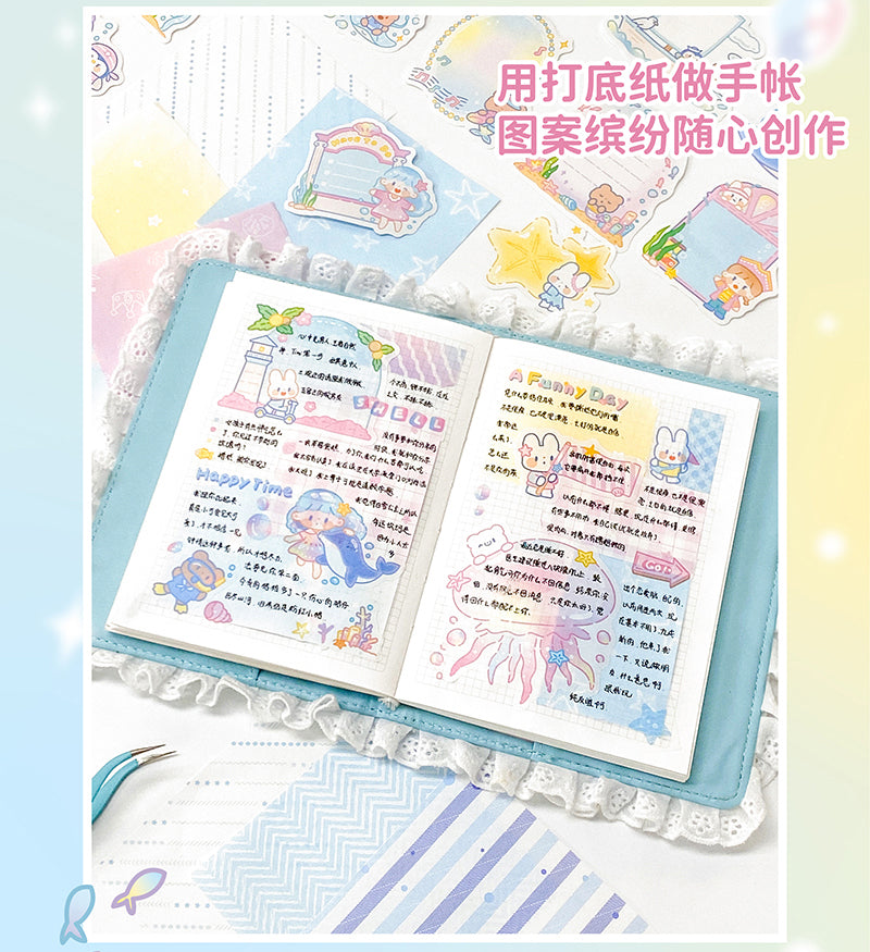 Molinta summer「Undersea Paradise」series washitape  sticker and journal paper pack