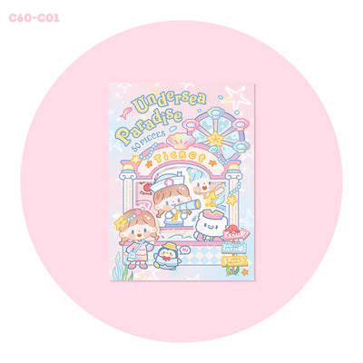 Molinta summer「Undersea Paradise」series washitape  sticker and journal paper pack