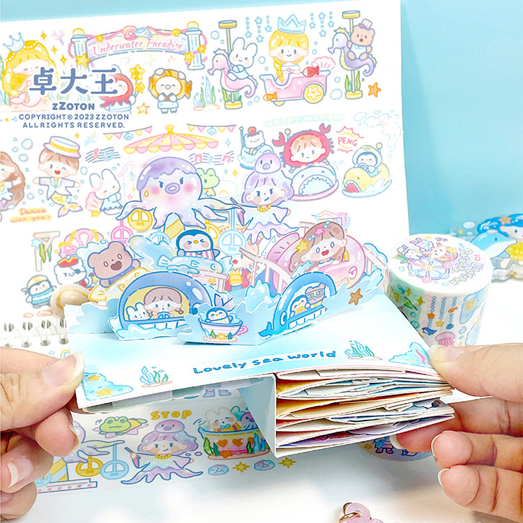 Molinta summer「Undersea Paradise」series washitape  sticker and journal paper pack