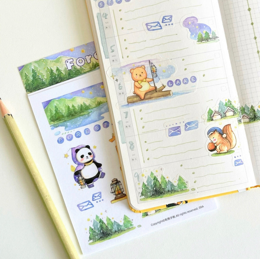 Ever&Ein Forest & Camping washitape and sticker pack