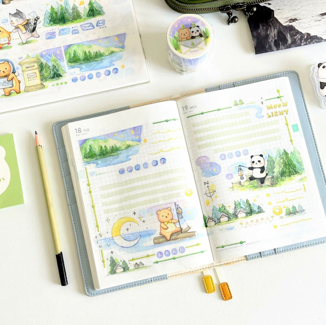 Ever&Ein Forest & Camping washitape and sticker pack