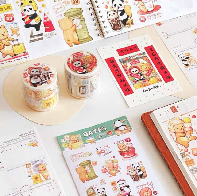 Ever&Ein Daily life & 31days & date & cycles washitape and sticker pack
