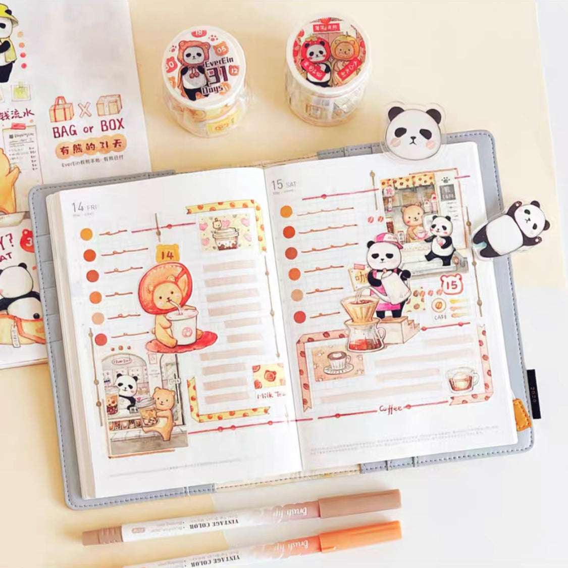 Ever&Ein Daily life & 31days & date & cycles washitape and sticker pack