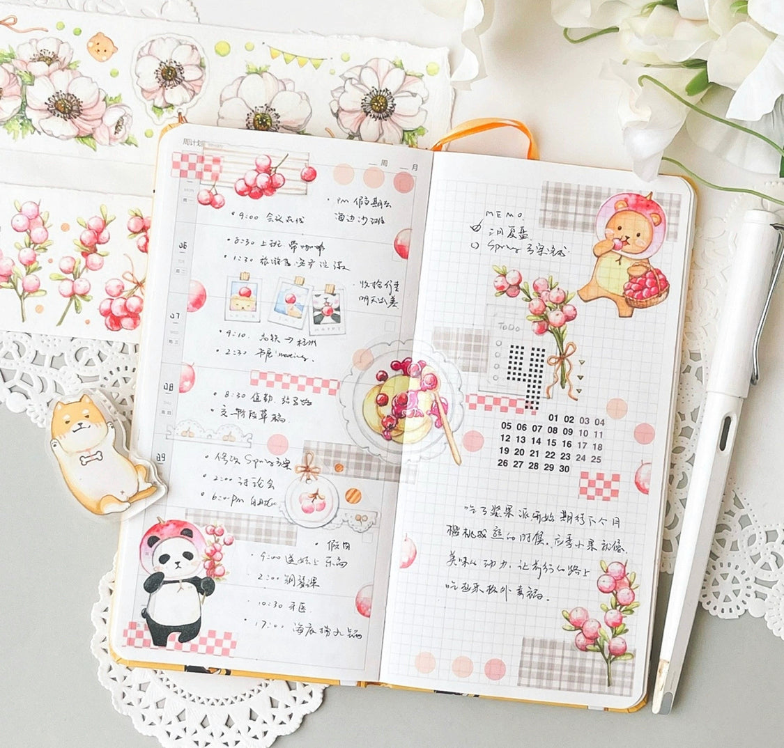 Ever&Ein flower and mushroom washitape
