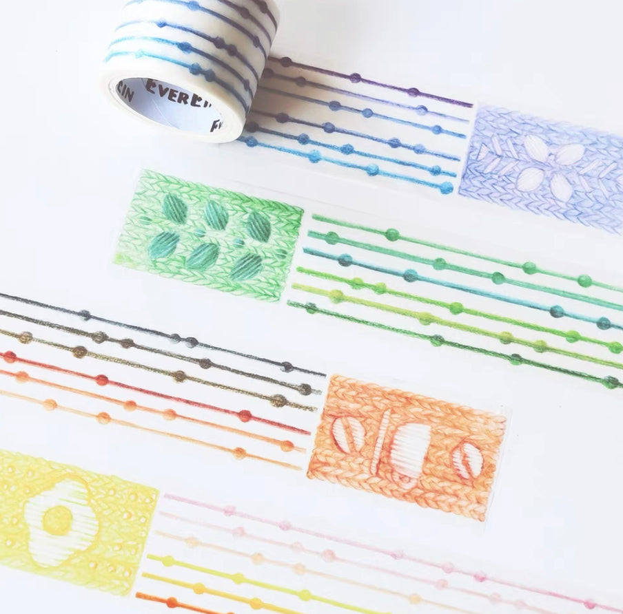 Ever&Ein colorful knitting wool washitape