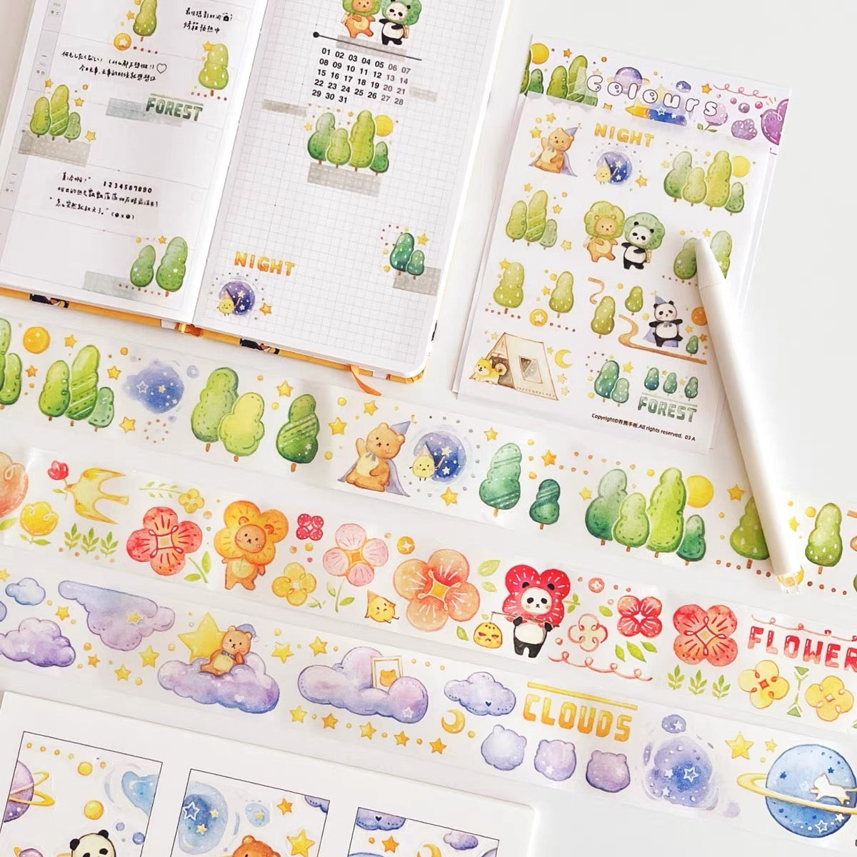 Ever&Ein colorful washitape and sticker pack