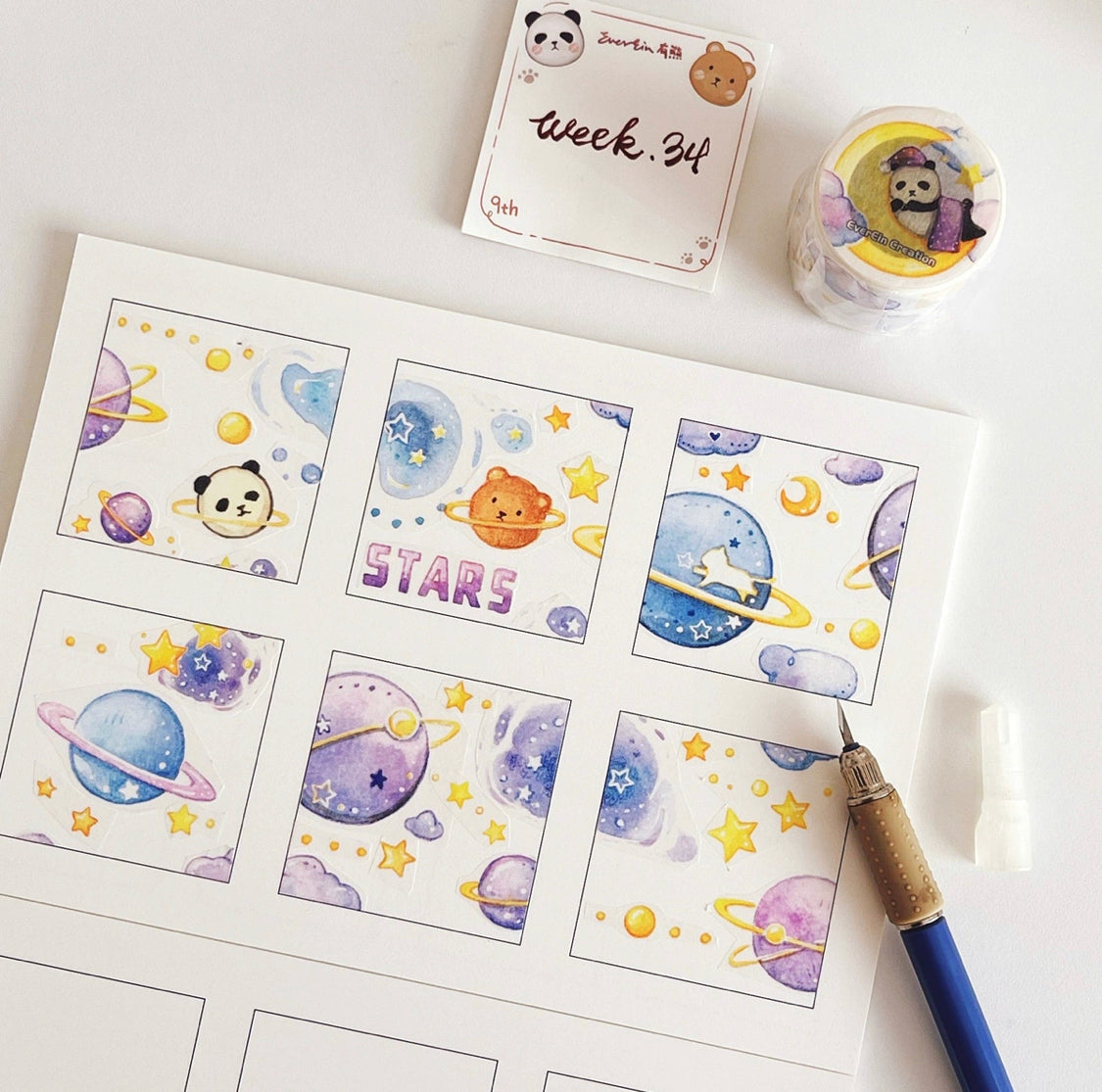 Ever&Ein colorful washitape and sticker pack