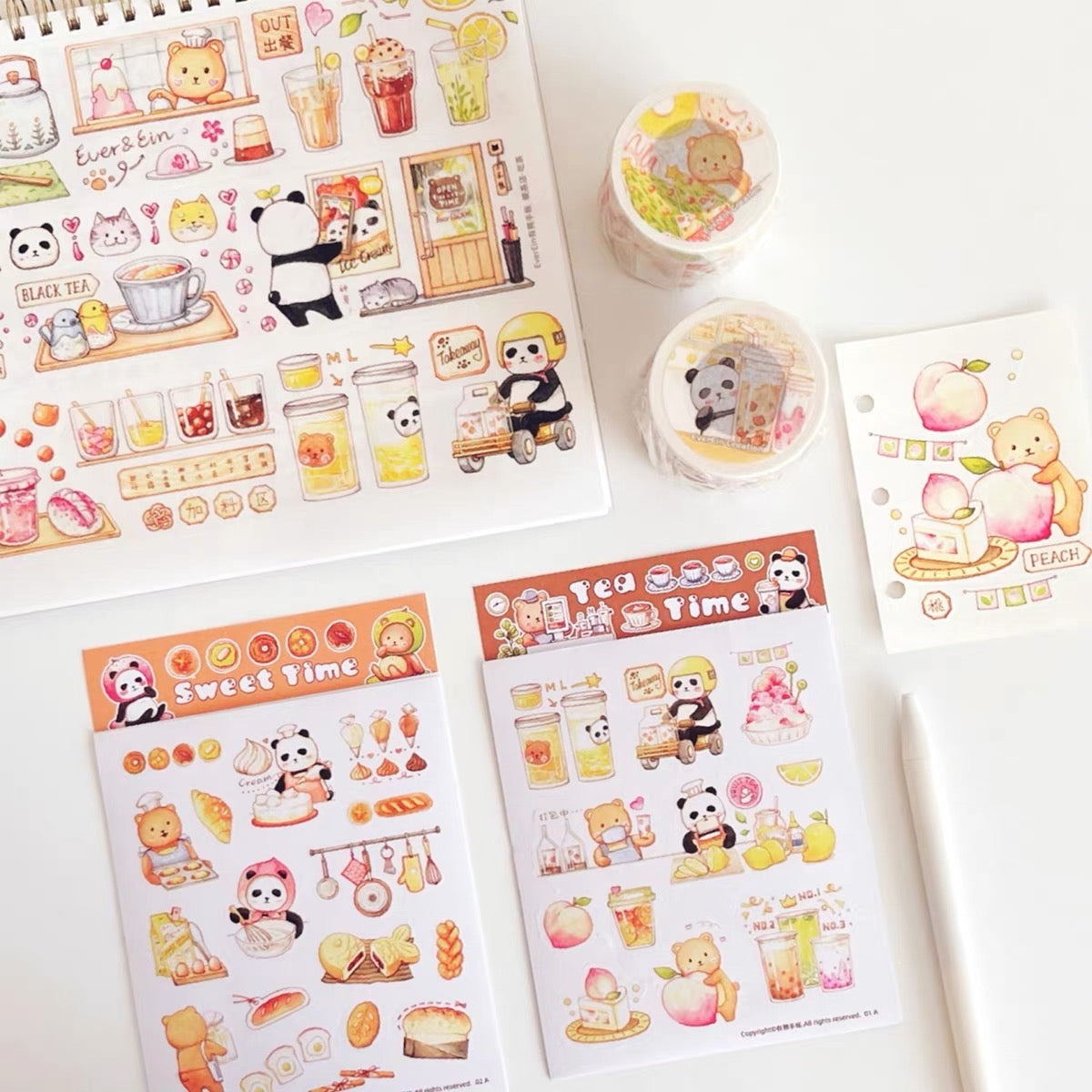 Ever&Ein tea time and sweet time washitape and sticker pack