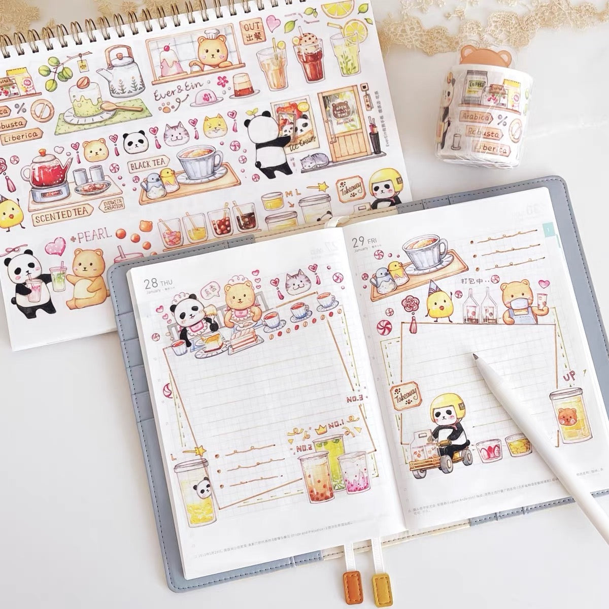 Ever&Ein tea time and sweet time washitape and sticker pack