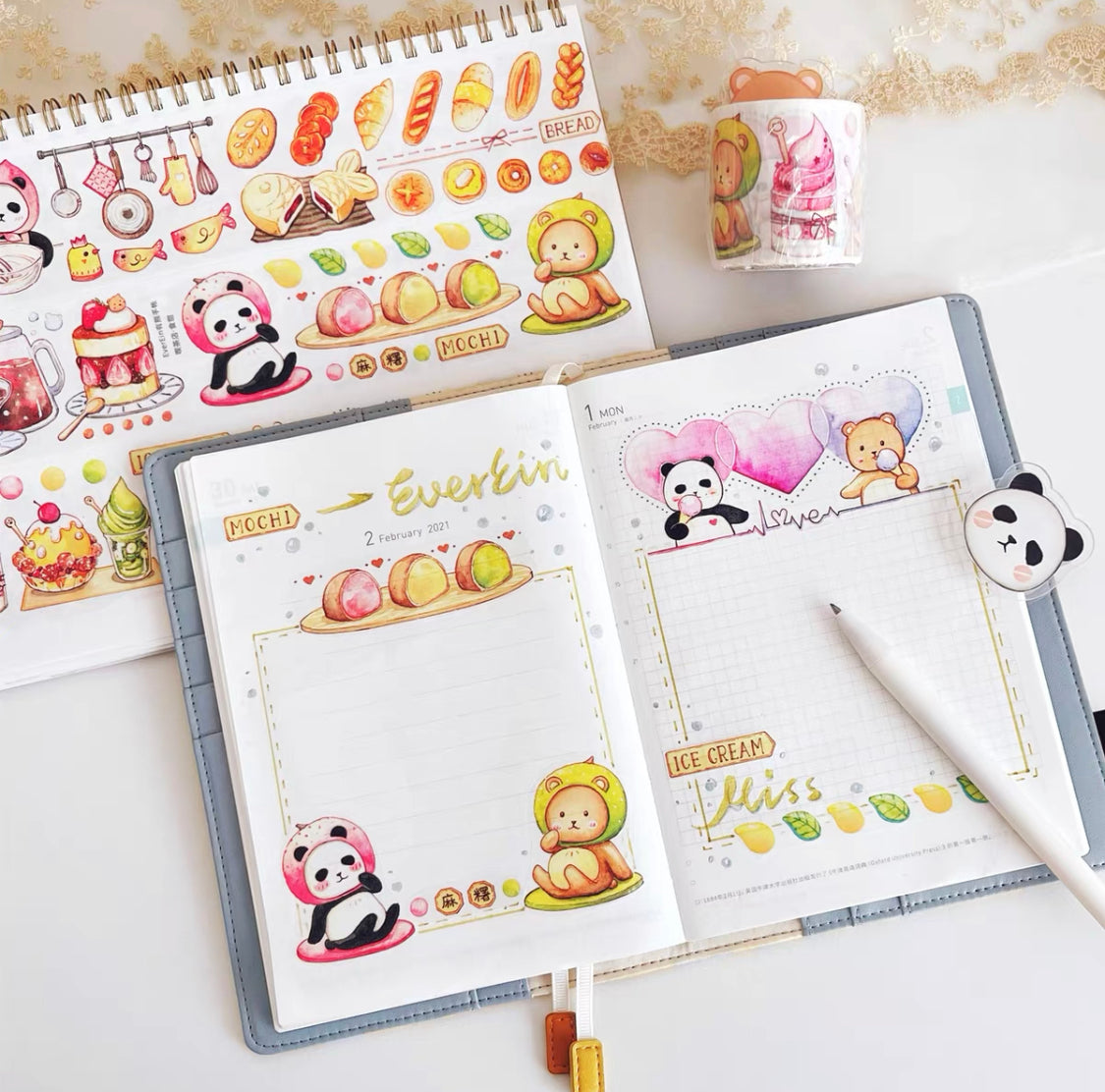 Ever&Ein tea time and sweet time washitape and sticker pack