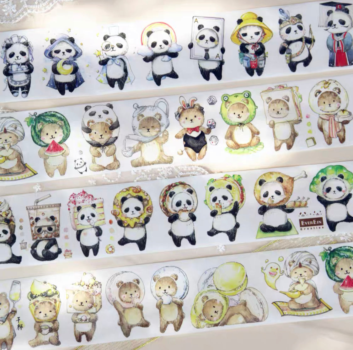 Ever&Ein panda and bear washitape