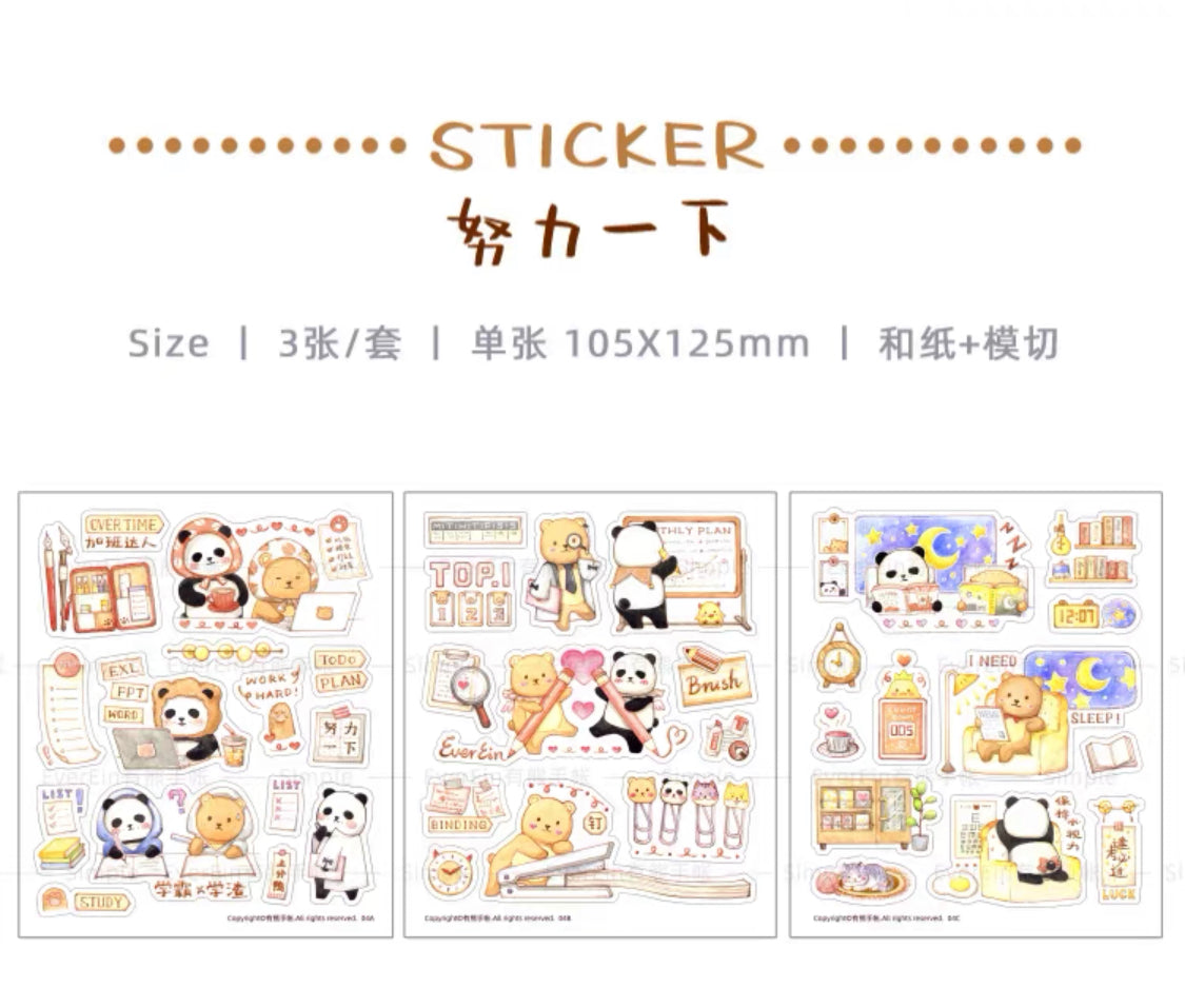 Ever&Ein work hard and relax washitape and sticker pack