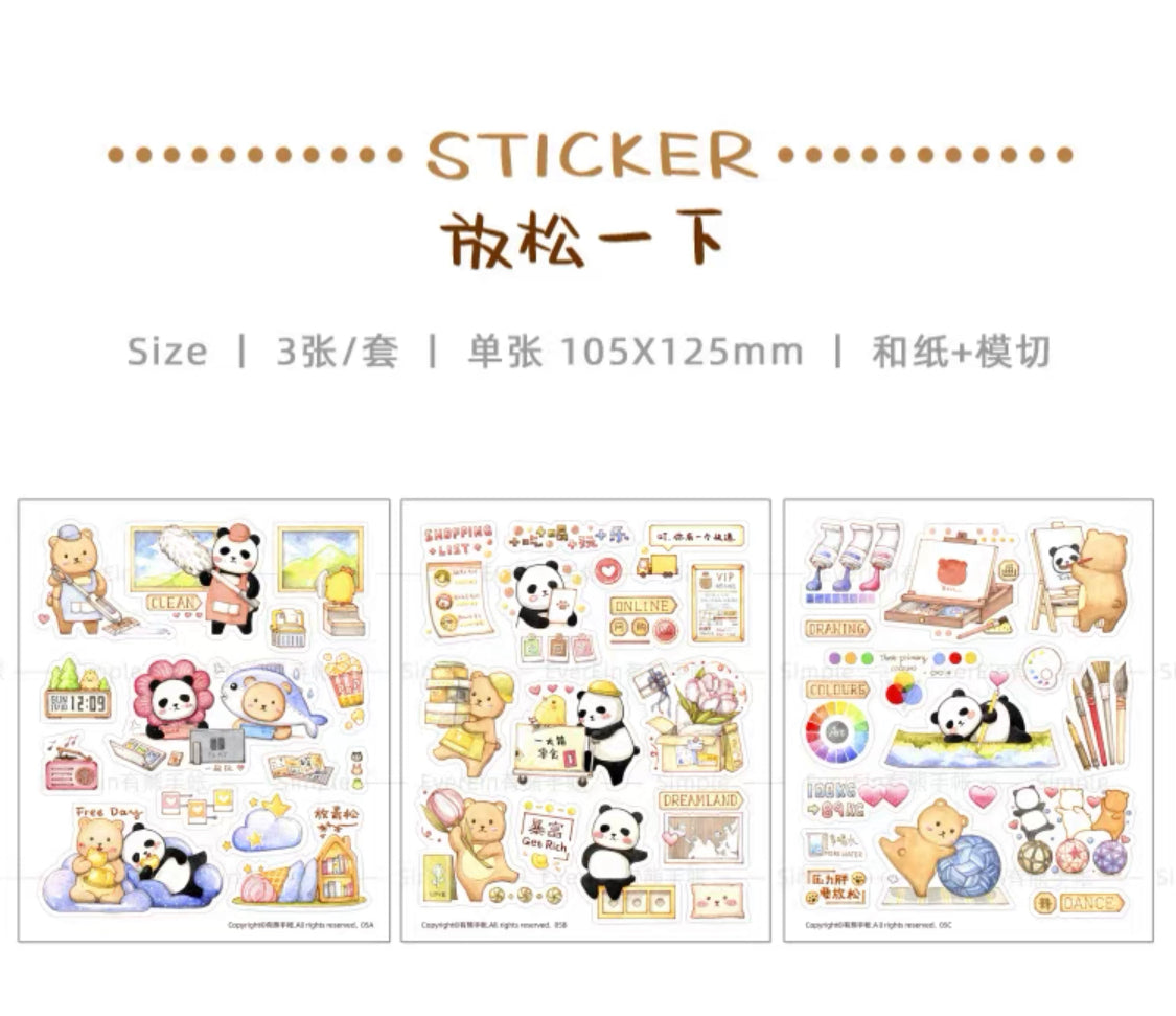 Ever&Ein work hard and relax washitape and sticker pack