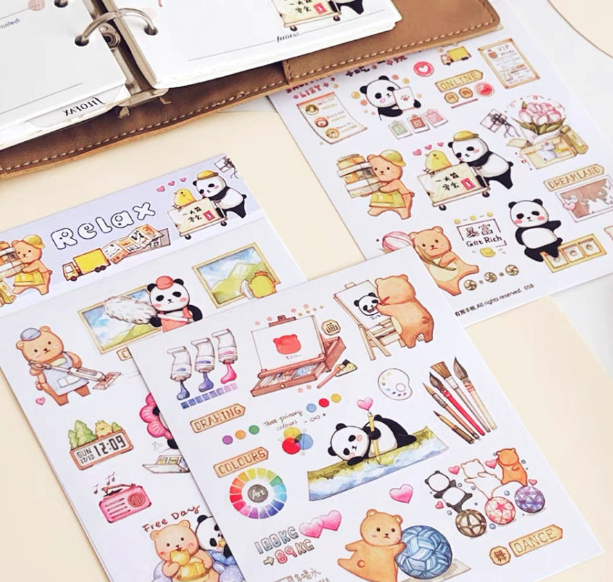 Ever&Ein work hard and relax washitape and sticker pack