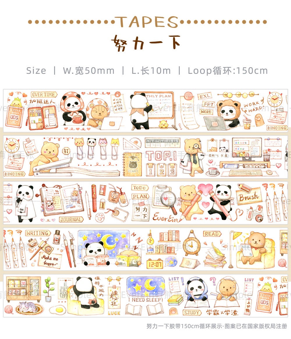 Ever&Ein work hard and relax washitape and sticker pack