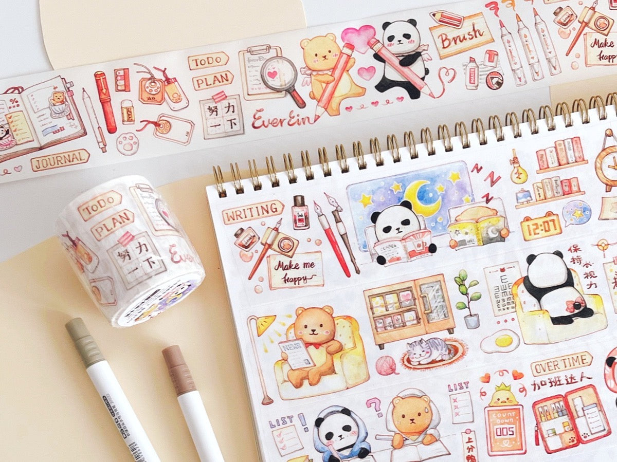 Ever&Ein work hard and relax washitape and sticker pack