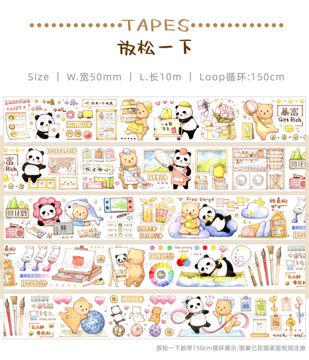 Ever&Ein work hard and relax washitape and sticker pack