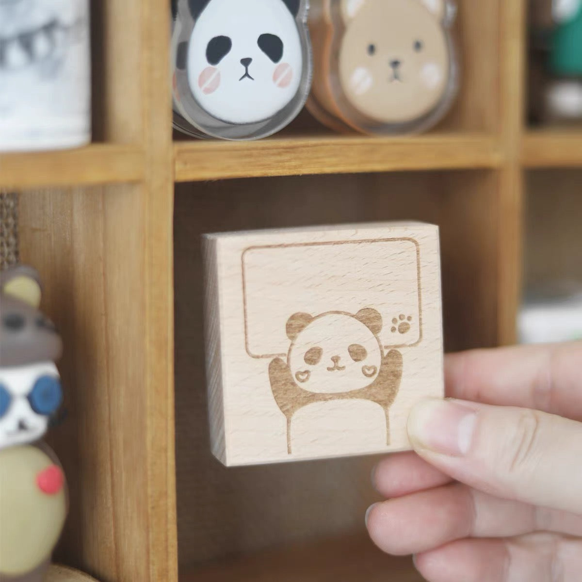 Ever&Ein panda brand rubber stamp