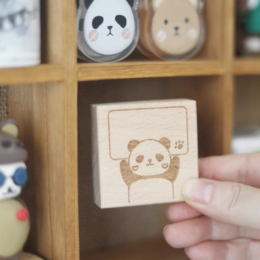 Ever&Ein panda brand rubber stamp
