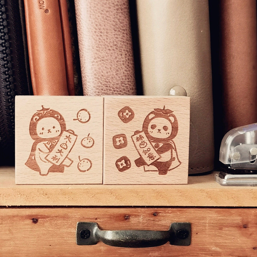 Ever&Ein panda and bear rubber stamp series