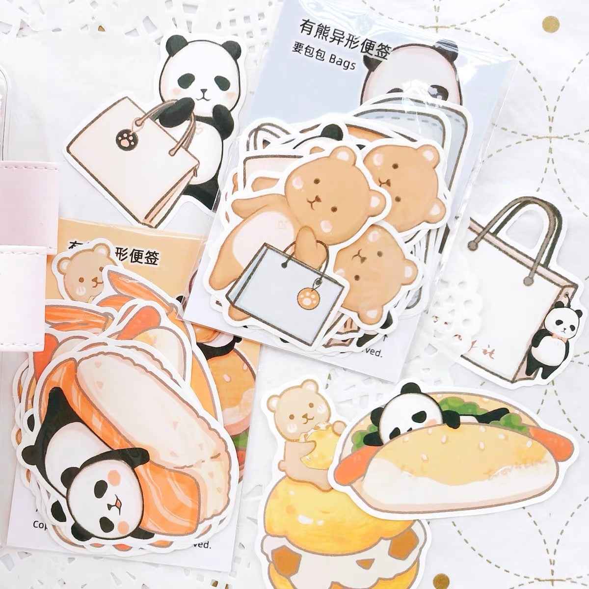 Ever&Ein panda and bear memo paper pack
