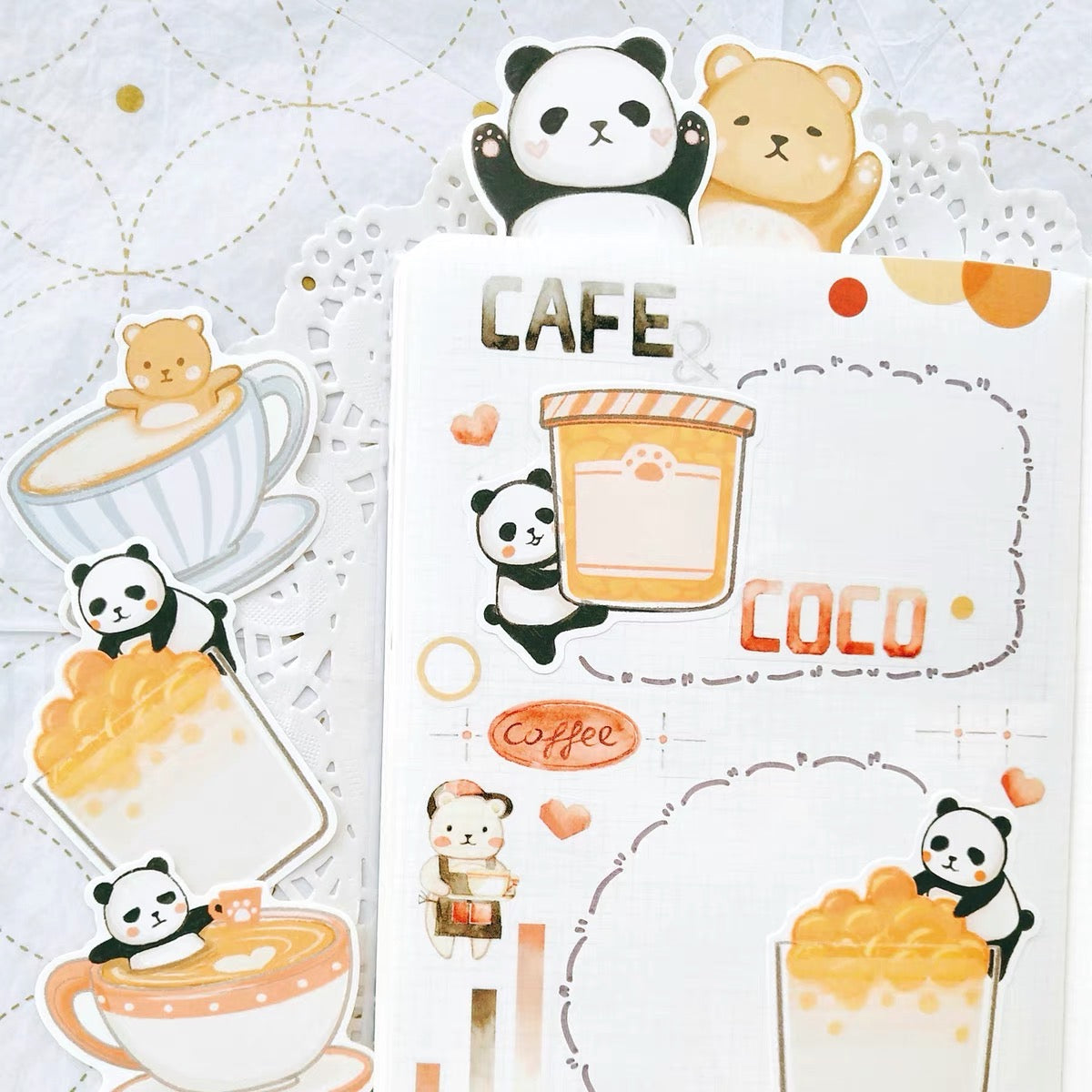 Ever&Ein panda and bear memo paper pack