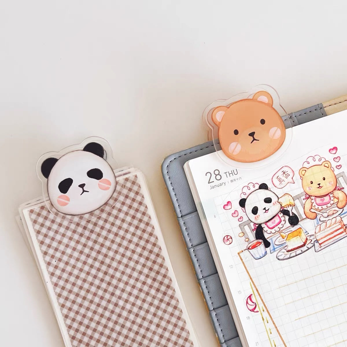 Ever&Ein panda and bear clamp