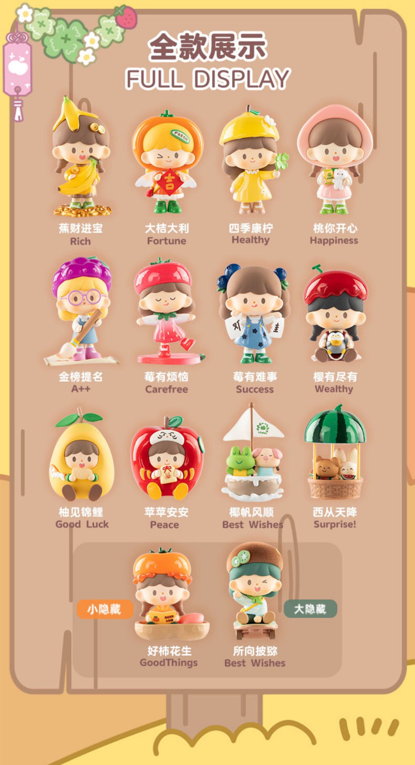 Molinta blind box toys 「Blessing for Fruits」series 14