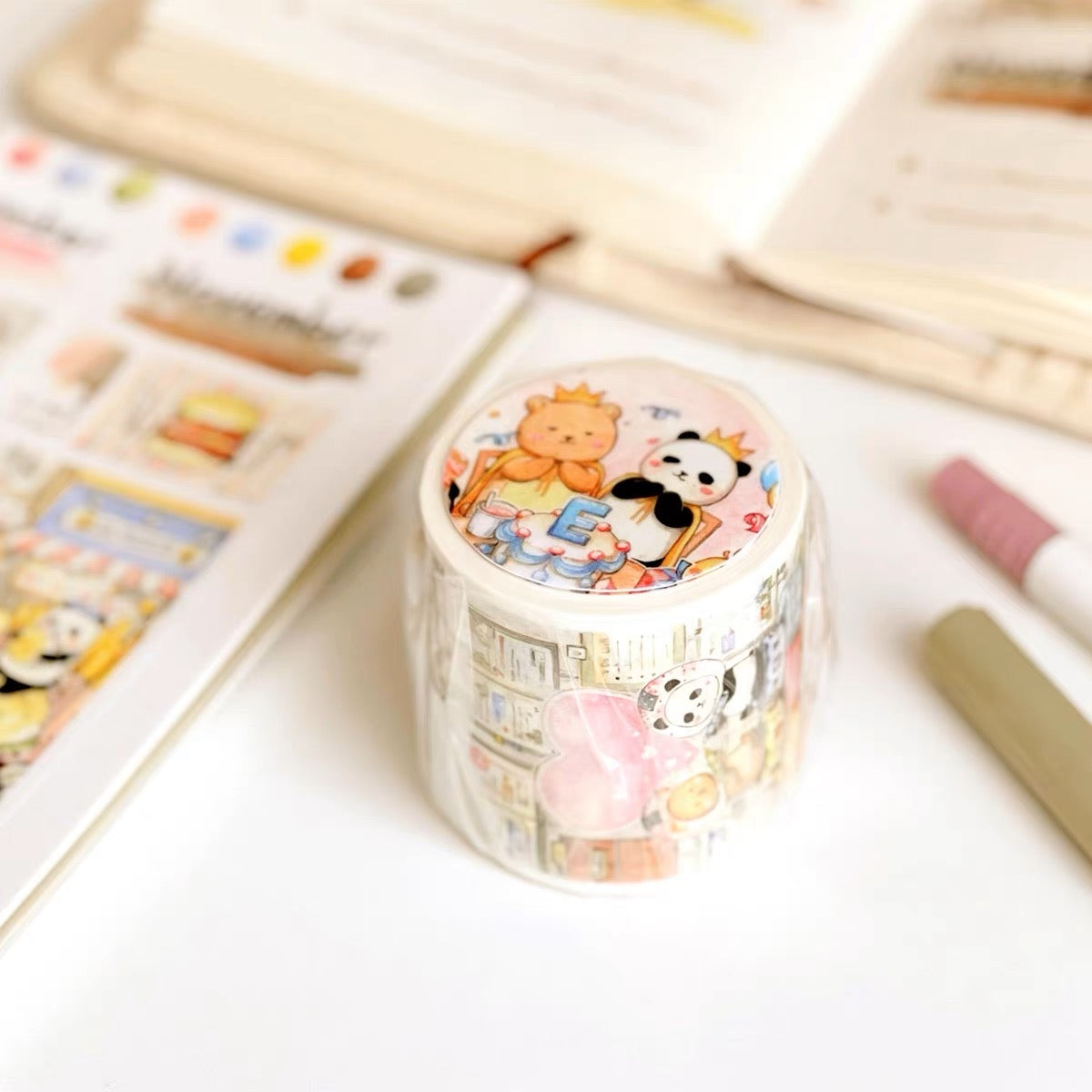 Ever&Ein Monthly bear washitape postcard and 2023 calendar
