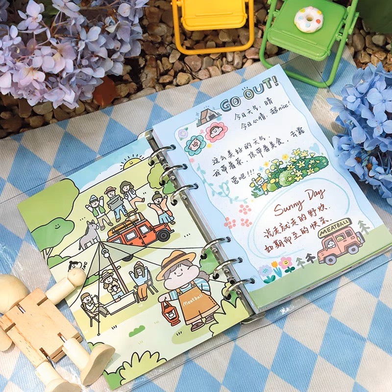 Meatball camping loose leaf book