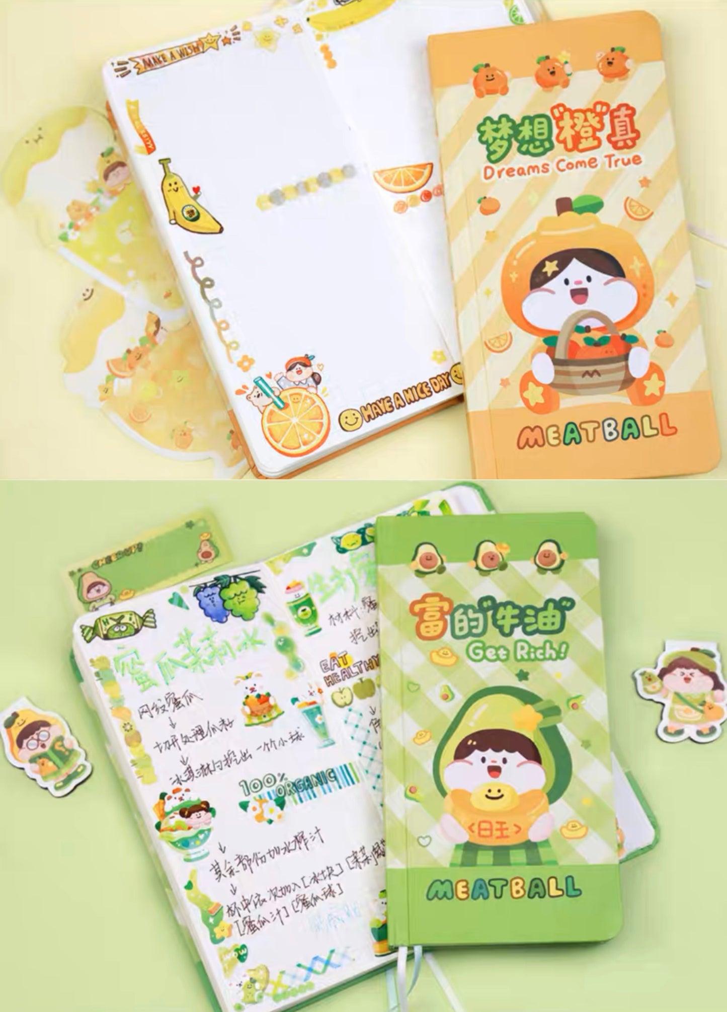 Meatball 「Fruit」series weeks notebook (day free)
