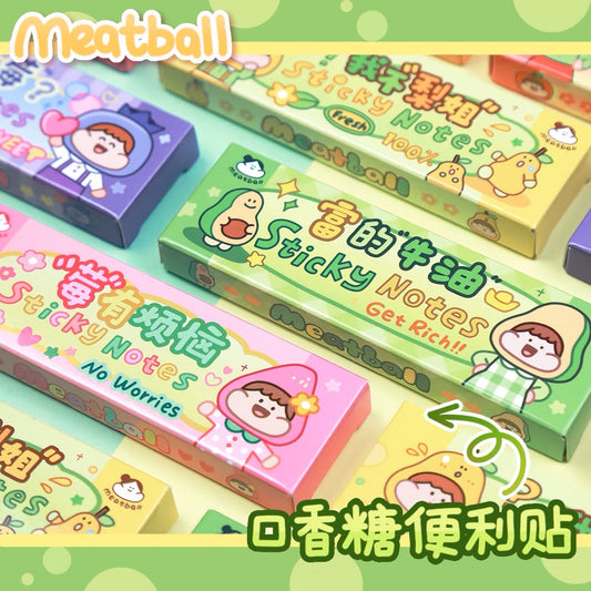 Meatball 「Fruit」series chewing size sticky note