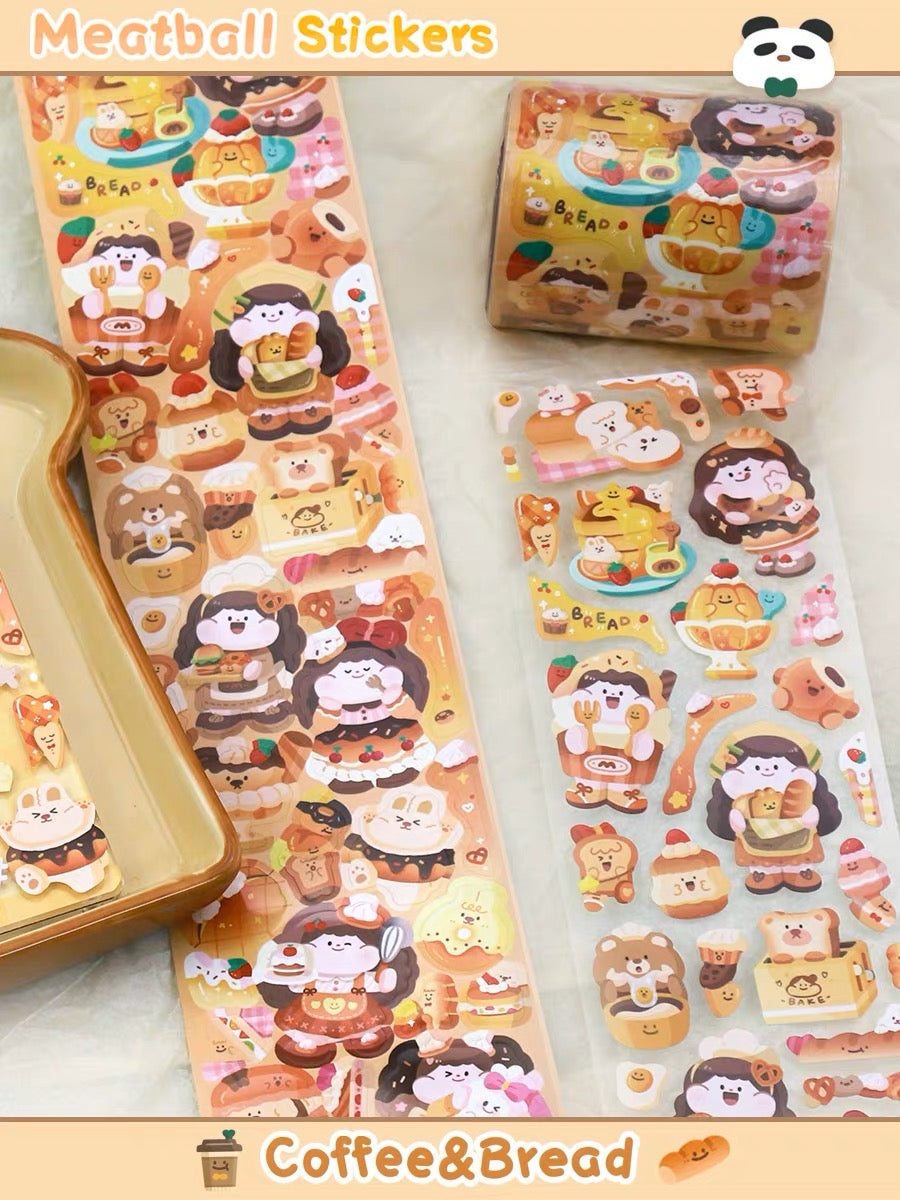 Meatball 「Coffee and Bread」washitape and sticker tape
