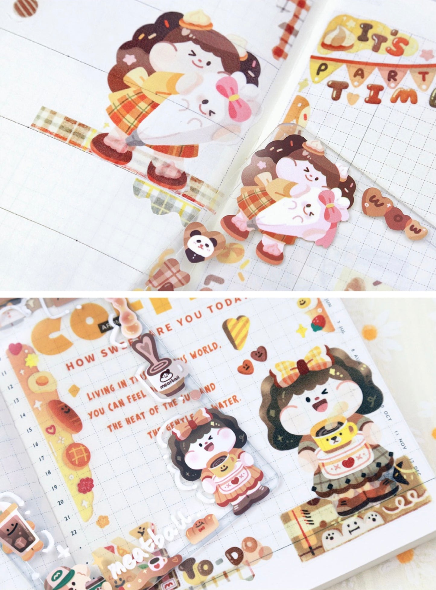Meatball 「Coffee and Bread」washitape and sticker tape