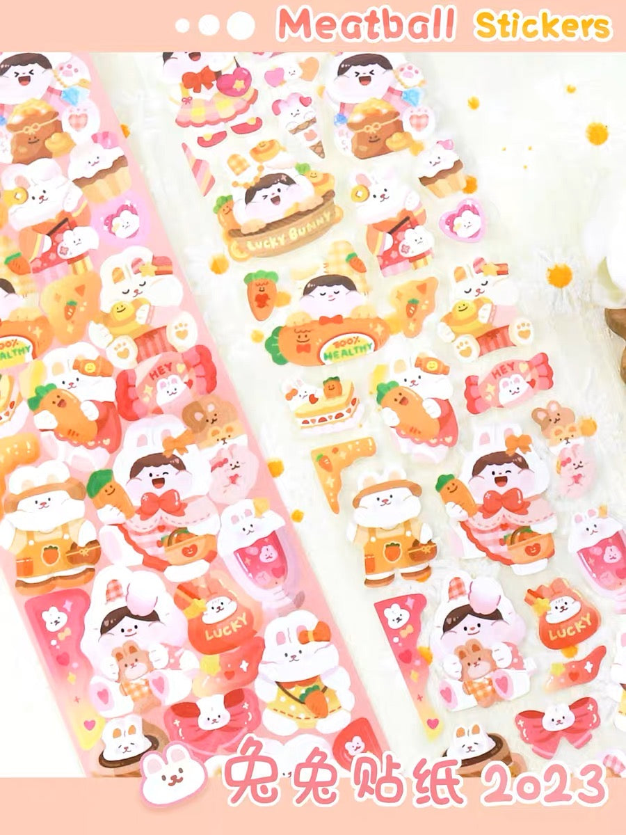 Meatball 「2023 new year rabbit」series washitape and sticker tape