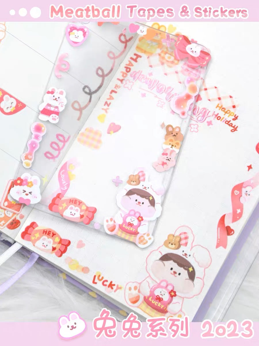 Meatball 「2023 new year rabbit」series washitape and sticker tape