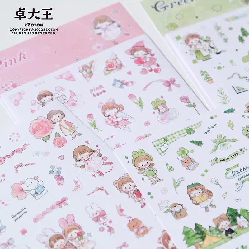 Molinta colorful washitape（pink green）