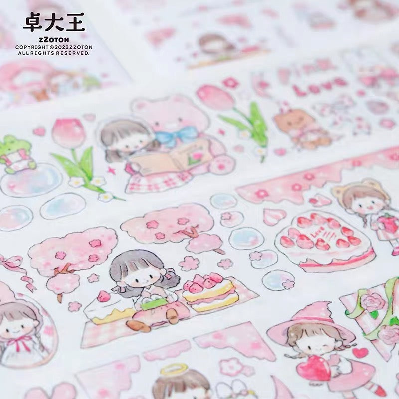 Molinta colorful washitape（pink green）