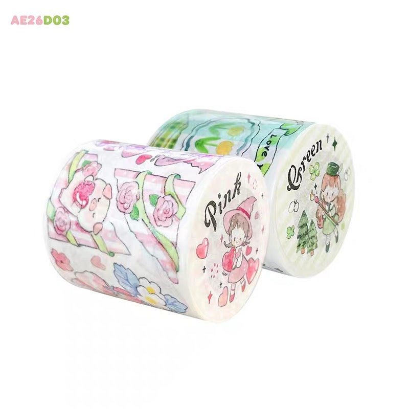 Molinta colorful washitape（pink green）