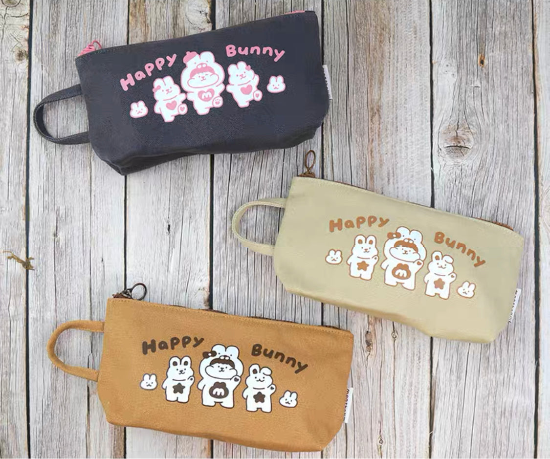 Meatball 「2023 new year rabbit」series happy bunny canvas pencil bag